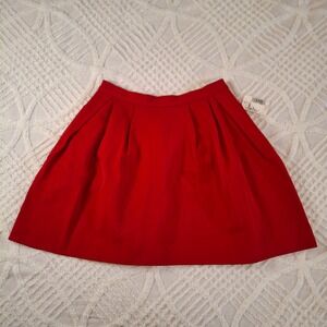 Pink Tartan Tiffany Red Pleated A-Line Stretch Skirt Womens Size 8 Pockets NWT